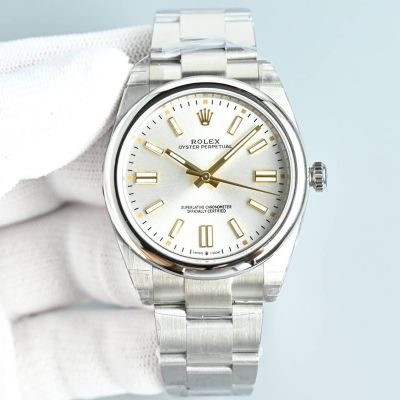 HP Factory Rolex Oyster Perpetual 3230 Movement 41mm Waterproof 100m Silver Dial Watch